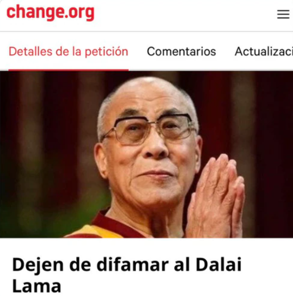 Publicación de Gaby Platas sobre el Dalai Lama. Foto: Captura vía Twitter. 